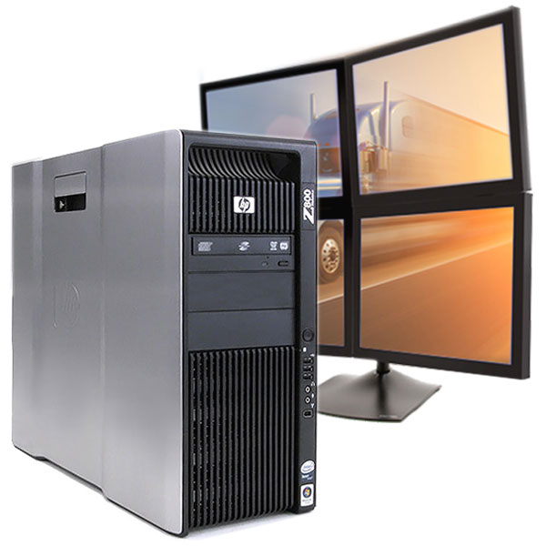 Multi-monitor HP Z800 Desktop 2x X5560 2.8Ghz for Logistics - Click Image to Close